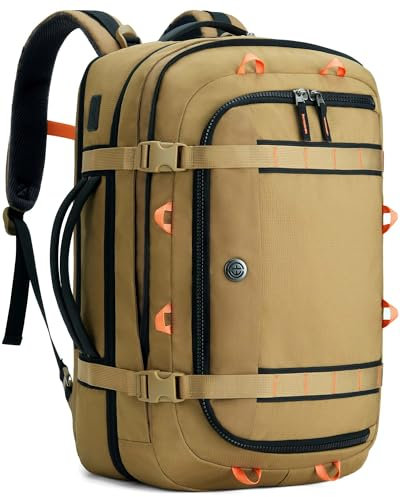 Tolaccea Handgepäck Rucksack, TSA-Freundlich Reiserucksack, Laptop Rucksack für 17.3 Zoll, Erweiterbar 40 L auf 45 L, Travel Backpack Damen & Herren für Flugreisen, Business, Weekender