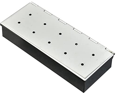 MERRYHAPY Scatola Affumicatrice in Acciaio Resistente Per Scatola Affumicatrice Per Barbecue Da Esterno Accessorio Per Grigliate Trucioli Di Legno