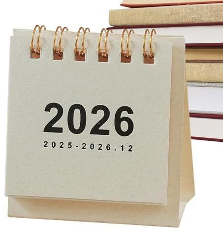 Petit Calendrier de Bureau | Agenda Mensuel 2026,Planificateur Quotidien Organisation Papier Fournitures Scolaire Bureau Maison