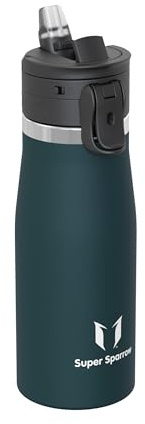 Sparrow Borraccia Termica 1 Litro - TouchFlow Bottiglia Termica Acciaio Inox - Senza BPA Borracce Termiche con Cannuccia per Palestra, Sportiva, Campeggio