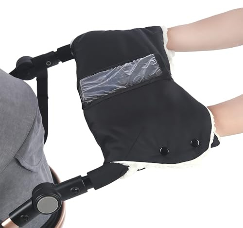 Flintronic Scaldamani per Passeggino, Guanti Extra Spessi per Passeggino, Scaldamani per Carrozzina, Impermeabili, Antivento e Antigelo, Taglia Universale, Guanti Invernali per Passeggino