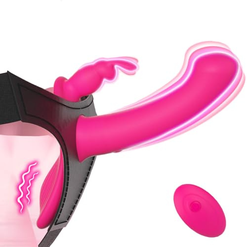 Strapon Dildo Doppio Vibratore per Coppia Donna, Strap On Indossabile Vibratoriper Donne Vibratore Clitoride Punto G Dildo Anale, Fallo Indossabile Sex Toys Sessuali per Donna Sexytoysys Coppia