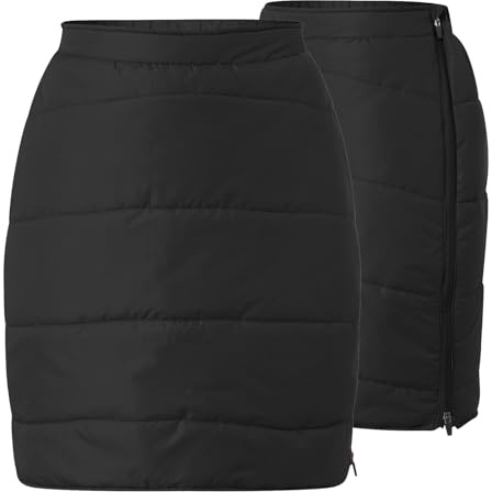 Generisch Thermorock Damen Winter Warmer Kunstfaserrock Stepprock isolierend & atmungsaktiv – Wanderrock mit elastischem Bund & seitlichem Reißverschluss