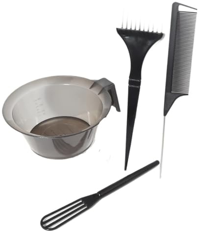 Hårfärgningsset 4 delar, utrustad med professionell borste, skål, mixer och kam(färg 02)