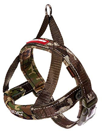 EZYDOG Quick Fit Dog Harness | Dog Harness Small, Medium, Large, Reflective Stitching, Water Resistant Materials, No Pull (Camo)