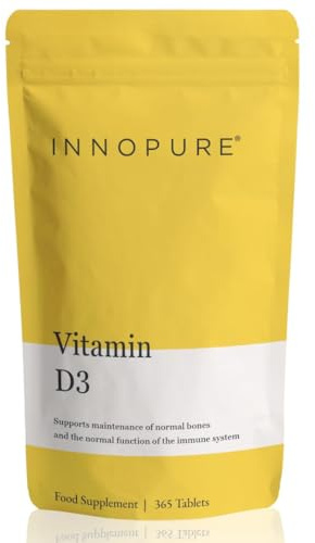 INNOPURE Vitamin D3 Tablets 4000 IU (1 Year Supply) High Strength Vitamin D Supplement, 365 Tablets
