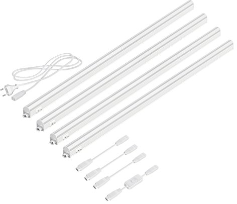 parlat LED Unterbau-Leuchten Rigel, je 87,3cm, mit Schalter, je 1118lm, weiß, 4er Set