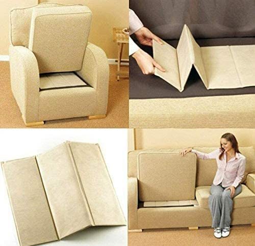 Modernage Sofa-Sitz-Verjünger, starke Brett, 1-2-3, schlaffe Sitzstütze, Sessel, Sofa, Sitzkissen, Fixierung, Polsterschutz, super solide (3-Sitzer)