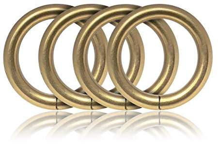 Ganzoo O - Ring aus Stahl, 4er Set, DIY Hunde-Leine/Hunde-Halsband, nichtrostend, Ideal mit Paracord 550, geschweißt, Farbe: Gold