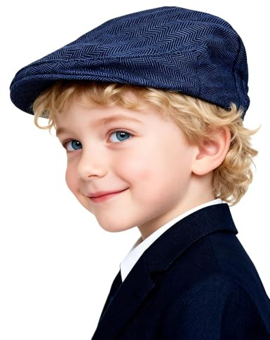 mintgreen Infantile Ragazzo Cappello da Pilota Vintage, Blu Reale, 2-3 Anni