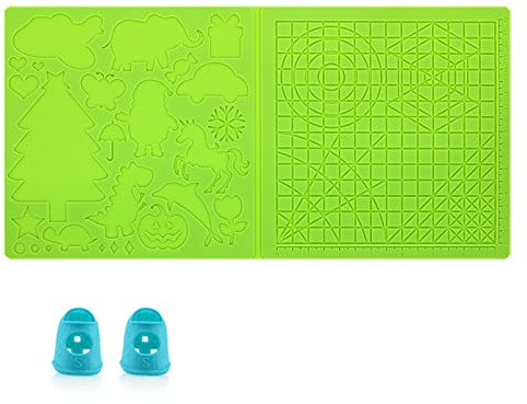 kingsea Matita per penna a pressione 3D, 41,2 x 20,3 x 0,25 cm, con 2 punte resistenti al calore, in silicone per lavori fai da te 3D