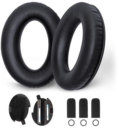Voarmaks Replacement Ear Pads Cushion- Compatible with Bose A20 Aviation Headset includes Inner Ear Cup Foam Filter Inserts,3 Mic Cover Muff,Comfort Protein Leather,Memory Noise Isolation Foam