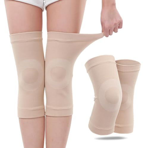 SCJJZ Rodilleras,Rodilleras para Mantener el Calor, Rodilleras Transpirables ultrafinas adecuadas para Artritis, recuperación de Lesiones, Deportes, Carrera y Fitness.Unisex (L)