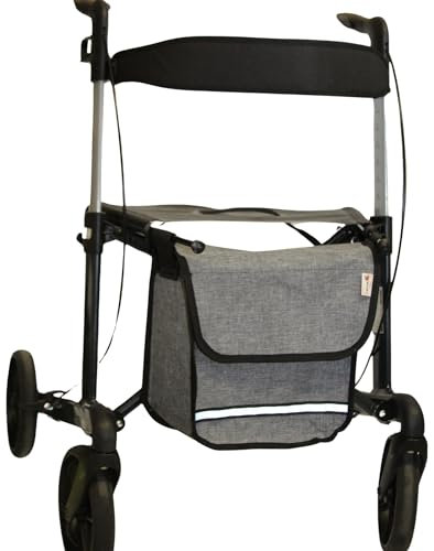 SENIORI Rollator/Rollstuhl Tasche Rollatortasche Rollstuhltasche Universal (3V - Modell - Grau)