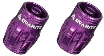 Granite Juicy Nipple Tappo Valvola con Funzione di Rimozione del Nucleo della Valvola, Coprivalvole Antipolvere per Biciclette e Veicoli, Set da 2 Pezzi (Viola)