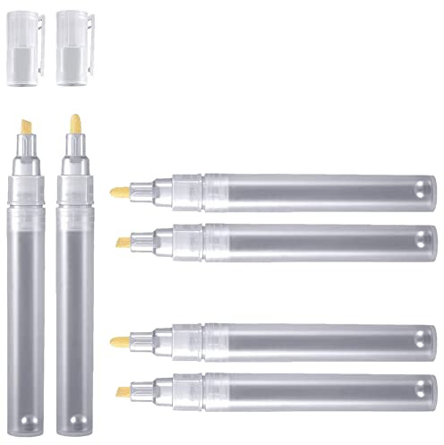 6 rotuladores vacíos rellenables, rotuladores de colores rellenables, punta fina, marcadores de graffiti, marcadores acrílicos para pintura al óleo