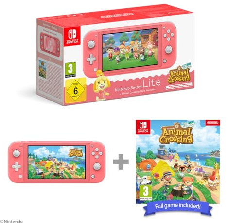 Nintendo Switch Lite (Coral) + Animal Crossing New Horizons