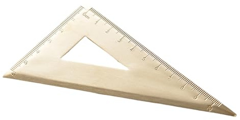 Guaber Règle Triangulaire Vintage Rapporteur Papeterie Outil De Mesure Précision Demi-Cercles Mathématiques Rapporteur Échelle Géométrie Règle pour L'école Et Le Bureau