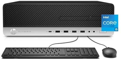 HP EliteDesk 800 G3 SFF Desktop Computer PC, Intel Core i5-6600, 16 GB RAM, 256 GB SSD, WiFi, Bluetooth, tastiera US QWERTY Windows 11 Pro (ricondizionato)