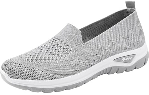 Turnschuhe da donna in mesh, scarpe da passeggio da donna estive a pianta larga, scarpe estive ortopediche, con parte posteriore aperta, senza allacciatura, scarpe da jogging, scarpe casual, scarpe in