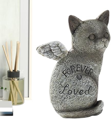 Pietre Commemorative Per Animali Domestici - Statua Lapide Di Gatto In Resina, Statuina Durevole Per Interni Ed Esterni, Indicatore Commemorativo Decorativo | Home Office Cafe Libreria Scaffale Da Gia