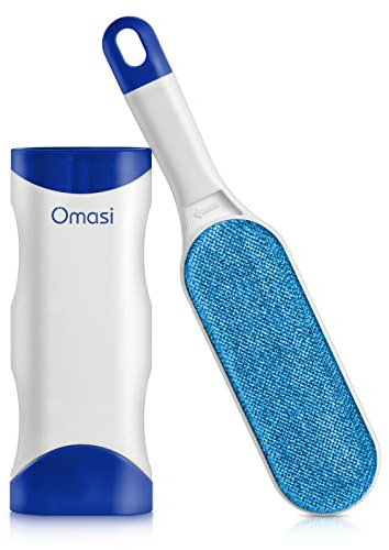 Omasi Quitapelos para Mascotas, Removedor de Pelo para Mascotas Cepillo de Limpieza Removedor de Pelaje para Perro y Gato, Mágico Depilación Eliminador de Pelo para Animales, Azul oscuro