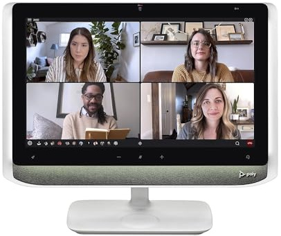 Poly - Studio P21 Personal Meeting Display (Plantronics + Polycom) - Calidad de Video HD 1080p - Pantalla de 21 de Grado empresarial - Altavoces estéreo Integrados - Funciona con Zoom (Certificado),