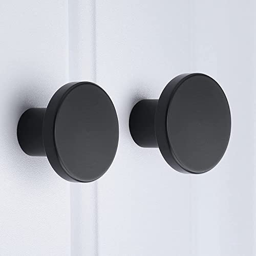 goldenwarm 4Pack Black Cabinet Knobs Black Cupboard Knobs Modern Kitchen Cupboard Handles Round Cupboard Door Pulls