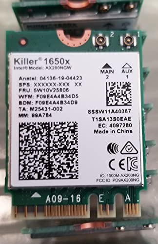 Intel Killer Wi-Fi 6 AX1650x AX200 M.2 2230 Bluetooth 5.2 WLAN-Karte (Einzelpackung)