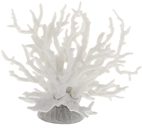VOCOSTE Korallrev, dekor, mini falsk korall dekor för akvariedekorationer, vit, 16,5 x 14,8 cm