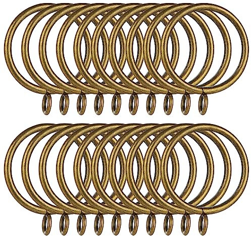 ASelected 50 Pack Curtain Hanging Rings - 38 MM Circular, Metal, Bigger Drapery Rings - Rustproof, Fits Rods Up to 35mm Diameter