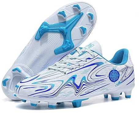 Mateju Chaussures de Football Enfant Crampons Garçon Homme Chaussure de Foot Spike Chaussures de Sport pour Extérieur Intérieur Athlétisme Entraînement Sports