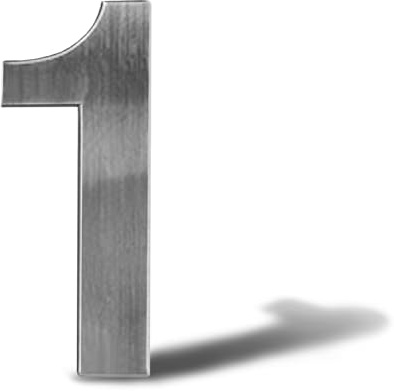 Numéro de maison en acier inoxydable autocollant - Hauteur : 12 cm - Chiffres de maison à coller - Métal - Numérique - Blanc métallisé - Design brossé