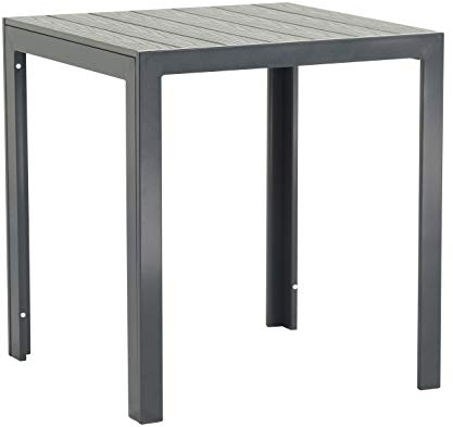 Gardissimo Aluminium Gartentisch Soul 60x60 anthrazit mit Nonwood Tischplatte, absolut wetterfest