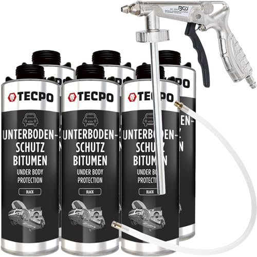 Protezione per sottoscocca bitume nero 6L + pistola a spruzzo di protezione sottoscocca
