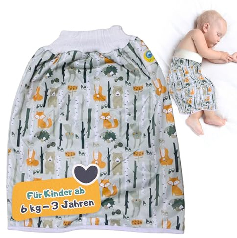 Lumina Windelrock Forrest Animals – Stilvoller Auslaufschutz für Babys & Kinder ab 6 kg bis 3 Jahren – Trainingshose & Überhose in der Nacht – Saugfähige Windelhose atmungsaktiv & waschbar, Größe 1