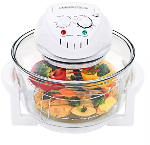 LAPOOH Forno Alogeno a Convezione con Anello di Estensione 1400W 17L Fornetto