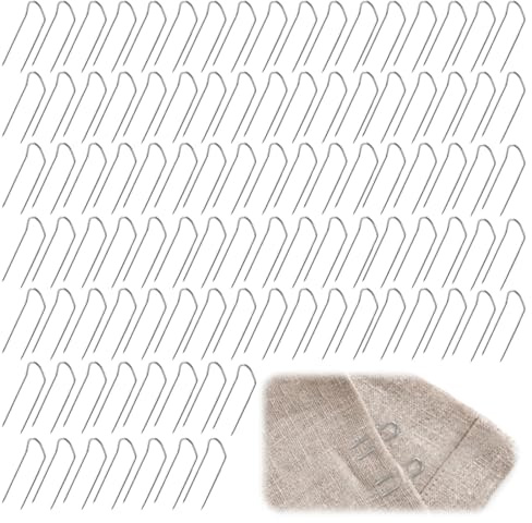 ELNX 100 épingles Mossing, 23mm épingles U pour Couture, Fourche Double, épingles Florales, Fournitures pour couronnes, Mousse Oasis et hommages funéraires