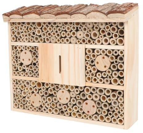 JOINPAYA Wooden Habitat Ladybug House Garden Decor Small Insect Shelter for Natural Landscaping