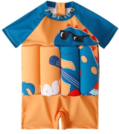 Générique Bébé Garçons Petite Filles Flotteur Maillot de Bain Une pièce Flottant Flottabilité réglable Piscine Formation Costume Vêtements de Plage d'été 1-6 Ans