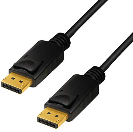 DisplayPort 1.4 Anschlusskabel, 4K/120Hz für volle HD und 3D Qualität mit bester Soundübertragung, 1m