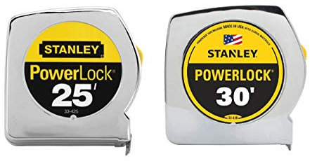 Stanley 33-42530 25ft. and 30ft. Powerlock Tape Measure Combo Pack, Chrome