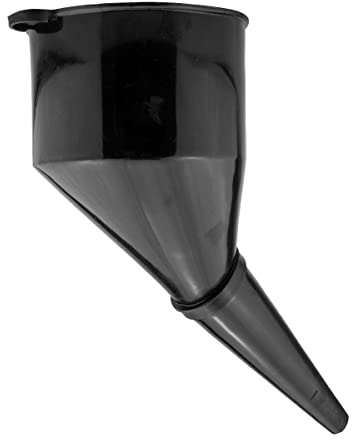 Black Angled Fuel Funnel – With fine mesh filter for easy refilling – Antistatic Lightweight Funnel – Practical and Versatile – Angled design that holds itself. Set by MYPURECORE