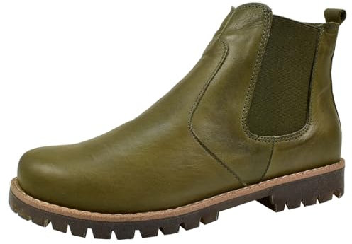 Andrea Conti Damen Stiefelette Boot Reißverschluss Profilsohle lässig 0342818, Größe:41 EU, Farbe:Grün