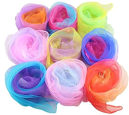 TOYANDONA 20 Teile Tanzschals Jonglieren Mit Schals Rhythmusband-schals Seidentuch Gewidmet