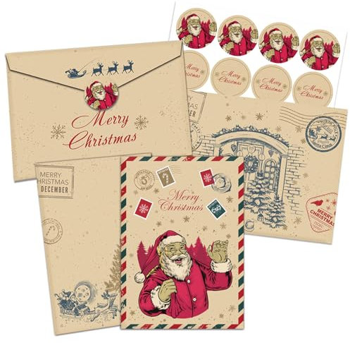 NHYDZSZ 12 Pcs Carte De Voeux De Noël Vintage Vierges Avec Enveloppes - Idéal Pour Les Cadeaux De Noël Pour La Famille, Les Amis Et Les Enfants