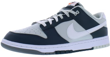 Nike Dunk Low Retro, Basketballschuhe für Damen, Tiefer Weißer Dschungel Silberlicht, 44 EU