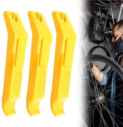 Miunpri Tyre Levers for Bicycles Set: Bike Tyre Levers 3Pcs Yellow