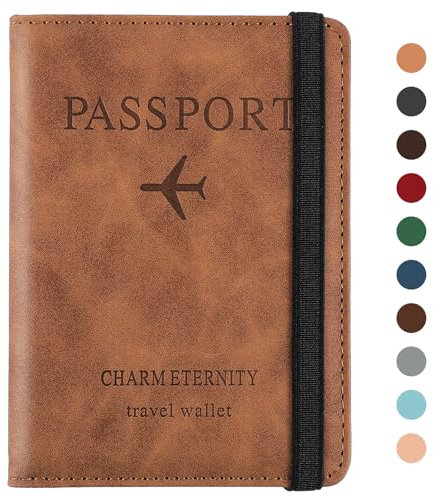 Sciphylia Reisepasshülle Reisepass Hülle Impfpass Hülle mit RFID Blocker PU-Leder Passport Cover für Damen Herren Schutzhülle Tasche Reisedokumente Organizer, Helles Kamel