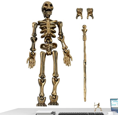 Skeleton Action Figure, Action Figure Skeleton,Desktop Ornament Figure Toys - Samlarobjekt Halloween bordsprydnad, helkroppsmonteringsmodell för barn